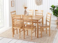 Birlea Cottesmore Rectangular Dining Set With 6 Upton Chairs In Oak Thumbnail