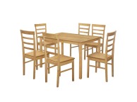 Birlea Cottesmore Rectangular Dining Set With 6 Upton Chairs In Oak Thumbnail