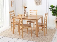 Birlea Cottesmore Rectangular Dining Set With 4 Upton Chairs In Oak Thumbnail