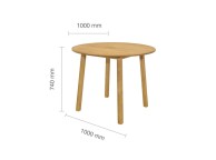 Birlea Pickworth Round Dining Set With 4 Upton Chairs In Oak Thumbnail