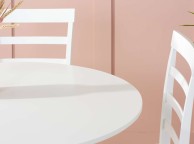 Birlea Pickworth Round Dining Set With 4 Upton Chairs In White Thumbnail