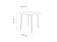 Birlea Pickworth Round Dining Set With 2 Upton Chairs In White Thumbnail