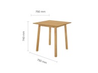 Birlea Stonesby Square Dining Table In Oak Thumbnail