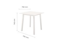 Birlea Stonesby Square Dining Table In White Thumbnail