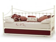 Serene Marseilles 3ft Single Ivory Metal Day Bed Frame with Under Bed Thumbnail