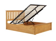 Birlea Phoenix 4ft6 Double Ottoman Lift Wooden Bed Frame In Oak Thumbnail