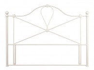 STORE CLEARANCE Serene Lyon 4ft6 Double Ivory Gloss Metal Headboard Thumbnail