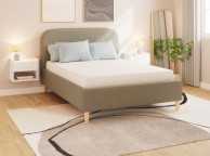 GFW Florence 5ft Kingsize Natural Mushroom Fabric Ottoman Bed Frame Thumbnail