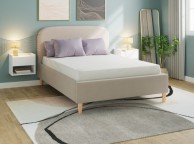 GFW Florence 5ft Kingsize Natural Stone Fabric Ottoman Bed Frame Thumbnail