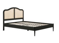 Birlea Leonie Black And Rattan 5ft Kingsize Bed Frame Thumbnail