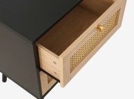 Birlea Croxley Rattan And Black Finish 2 Drawer Bedside Thumbnail