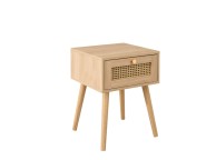 Birlea Croxley Rattan And Oak Finish 1 Drawer Bedside Thumbnail