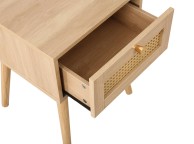 Birlea Croxley Rattan And Oak Finish 1 Drawer Bedside Thumbnail