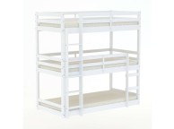 Birlea Tressa 3ft Single White Wooden Triple Bunk Bed Thumbnail