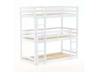 Birlea Tressa 3ft Single White Wooden Triple Bunk Bed Thumbnail