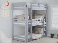 Birlea Tressa 3ft Single Grey Wooden Triple Bunk Bed Thumbnail