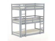 Birlea Tressa 3ft Single Grey Wooden Triple Bunk Bed Thumbnail