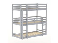 Birlea Tressa 3ft Single Grey Wooden Triple Bunk Bed Thumbnail