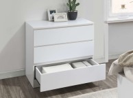 Birlea Oslo White 3 Drawer Chest Thumbnail