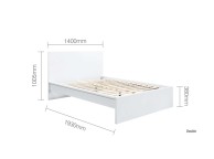 Birlea Oslo White 4ft6 Double Bed Frame Thumbnail