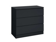 Birlea Oslo Black 3 Drawer Chest Thumbnail