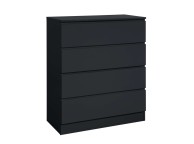 Birlea Oslo Black 4 Drawer Chest Thumbnail