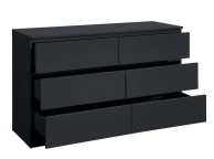 Birlea Oslo Black 6 Drawer Chest Thumbnail