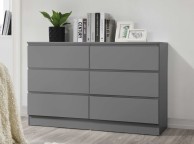 Birlea Oslo Grey 6 Drawer Chest Thumbnail