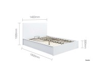 Birlea Oslo White 4ft6 Double Ottoman Bed Frame Thumbnail