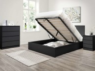 Birlea Oslo Black 4ft6 Double Ottoman Bed Frame Thumbnail