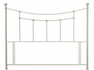Serene Virginia 5ft Kingsize Ivory Gloss Metal Headboard Thumbnail