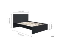 Birlea Oslo Black 4ft6 Double Ottoman Bed Frame Thumbnail