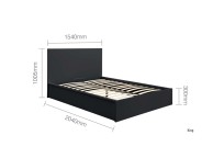 Birlea Oslo Black 5ft Kingsize Ottoman Bed Frame Thumbnail