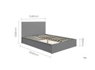 Birlea Oslo Grey 5ft Kingsize Ottoman Bed Frame Thumbnail