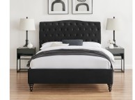 Limelight Rosa 3ft Single Black Velvet Fabric Bed Frame Thumbnail