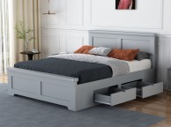 Flintshire Conway 5ft Kingsize Grey Wooden 4 Drawer Bed Thumbnail