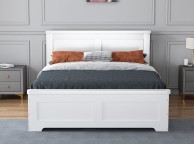 Flintshire Conway 4ft6 Double White Wooden 4 Drawer Bed Thumbnail
