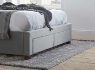 Birlea Hope 4ft6 Double Grey Velvet Fabric Bed Frame With Drawers Thumbnail