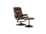 Birlea Memphis Tan Faux Leather Swivel Chair And Stool Thumbnail