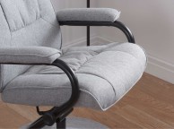 Birlea Memphis Grey Fabric Swivel Chair And Stool Thumbnail