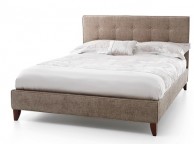 Serene Chelsea 5ft Kingsize Fudge Fabric Bed Frame With Ebony Feet Thumbnail