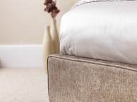 Serene Chelsea 4ft Small Double Fudge Fabric Bed Frame With Ebony Feet Thumbnail