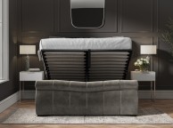 Emporia Bosworth 5ft Kingsize Mid Grey Velvet Fabric Ottoman Sleigh Bed Thumbnail