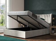 Emporia Harcourt 6ft Super Kingsize Light Grey Velvet Fabric Ottoman Bed Thumbnail