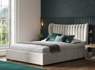 Emporia Harcourt 6ft Super Kingsize Light Grey Velvet Fabric Ottoman Bed Thumbnail