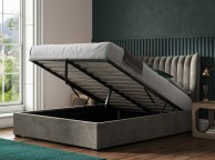 Emporia Harcourt 4ft6 Double Mid Grey Velvet Fabric Ottoman Bed Thumbnail