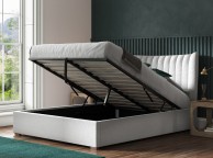 Emporia Harcourt 5ft Kingsize White Boucle Teddy Fabric Ottoman Bed Thumbnail