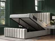 Emporia Kilworth 4ft6 Double Light Grey Velvet Fabric Ottoman Bed Thumbnail