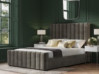 Emporia Kilworth 4ft6 Double Mid Grey Velvet Fabric Ottoman Bed Thumbnail