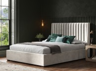 Emporia Bramcote 6ft Super Kingsize Light Grey Velvet Fabric Ottoman Bed Thumbnail